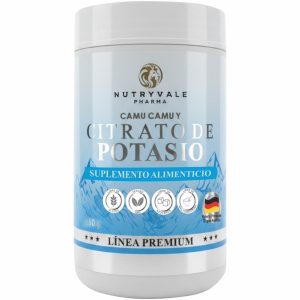 Citrato de potasio con camu camu liofilizado.